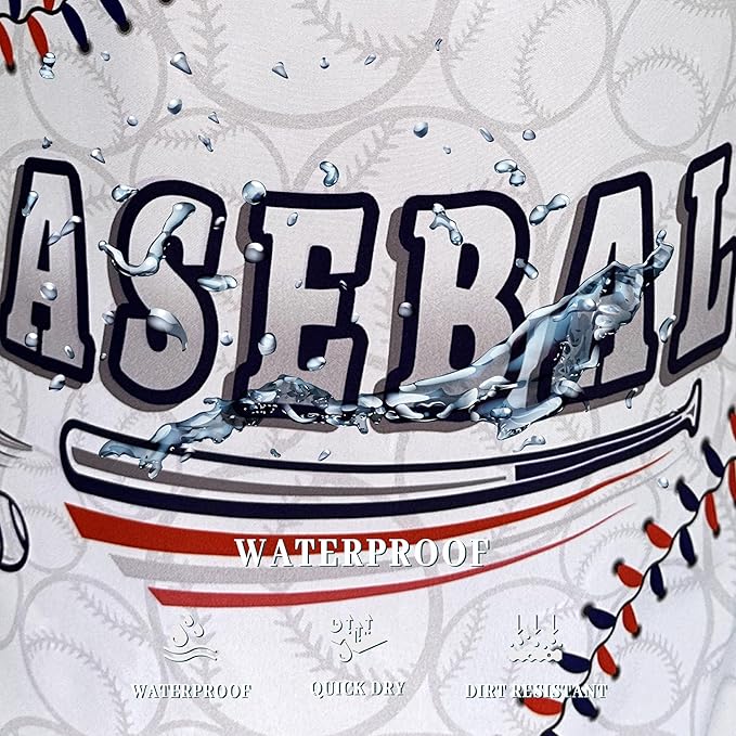 Baseball Laundry Hamper Foldable With Handles Balls Texture Tote Bag Universal Oxford Cloth Funny Laundry Basket Clothes Toy Storage Bucket 18.9" x 16.5" For Bathroom/Laundry/Bedroom