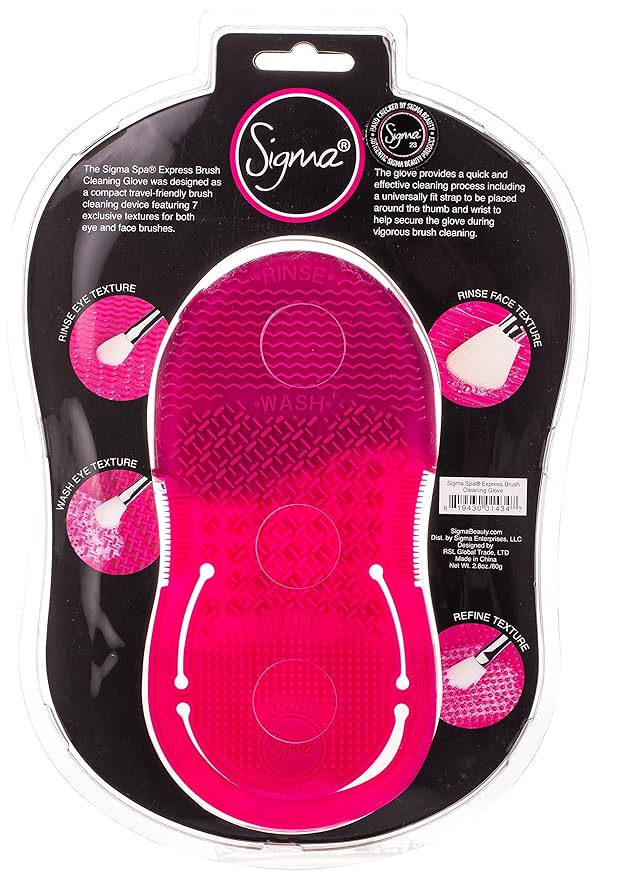 Sigma Spa® Express Travel Brush Cleaning Glove - Perfect for Cleaning Makeup Brushes On The Go