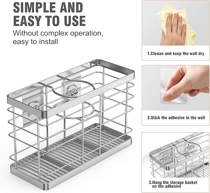 Hair Dryer Holder - Hair Tool Organizer Wall Mount/Adhesive Blow Dryer Holder/Curling iron holder Cabinet Door Bathroom Organizer for Hair Dryer, Curling Wands, Hair Straighteners