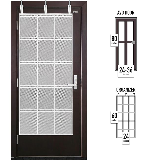 Cruise On Large Mesh Over-the-Door Organizer, 15-Pocket Hanging Storage for Cruise & Home (24"x60"),Travel Essential for 2026-2027, Shoe & Bathroom Organizer for Closet, Cabin, or Behind-Door Storage