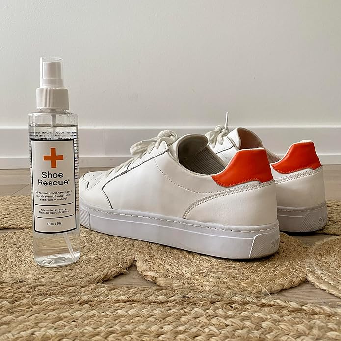 BootRescue All-Natural Premium Shoe Deodorizer Spray. Eliminates Odor & Refreshes Sneakers, Running & Tennis Shoes, Work Boots, Sandals, Gym Bag, All Footwear. Long Lasting Smell Eliminator, 170mL/6oz