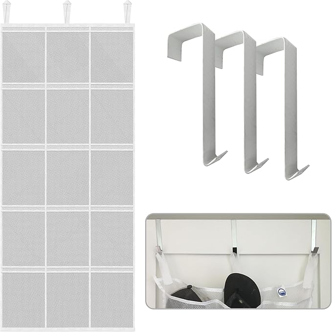 Cruise On Large Mesh Over-the-Door Organizer, 15-Pocket Hanging Storage for Cruise & Home (24"x60"),Travel Essential for 2026-2027, Shoe & Bathroom Organizer for Closet, Cabin, or Behind-Door Storage