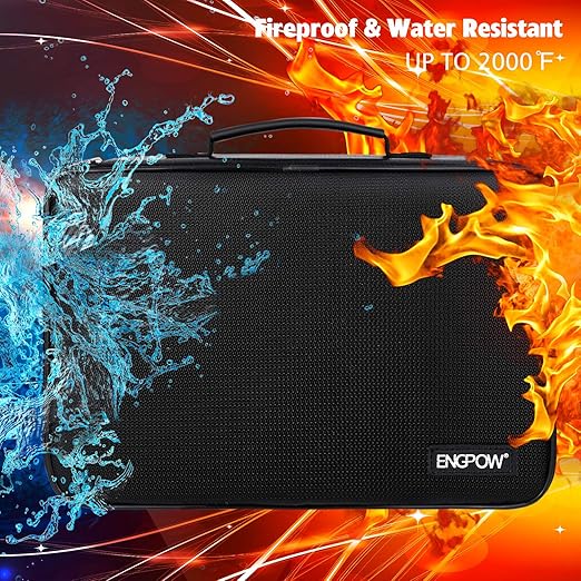 ENGPOW Battery Organizer, Fireproof Battery Organizer Storage Case with Tester (BT168),Water-Resistant Explosionproof Battery Holder Box with Cover and Zipper, Holds 220+ AA AAA C D 9V Batteries