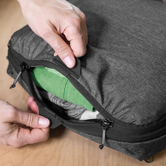 Peak Design Packing Cube, Raw, Weatherproof Luggage Cube with Dual Compartment Organization, Expansion and Compression, Zipper Opening, Travel Organizer for Men and Women, Size M
