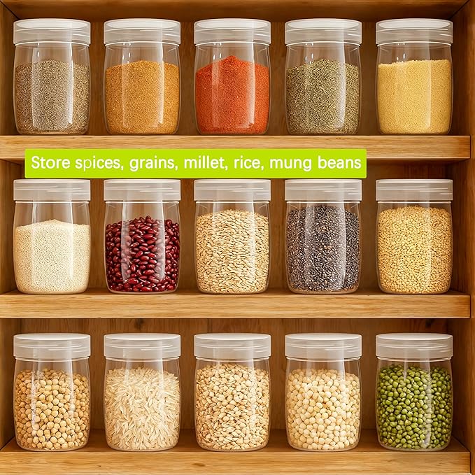 ihomecooker Mini Pudding Jars 82Pack, 6oz/170ml Plastic Favor Jar with Lids, Candy jars,Yogurt Containers with Pressure Sensitive Seal, Mason Jar,Jam,Bath Salt Jars Wedding Favors Honey Pot