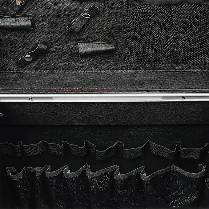 Hairdressing Makeup Case,Hairdressing Rolling Case,Hairstylist Traveling Organiser,Barber Makeup Train Tools Storage Case,Hair Makeup Salon Organizer with Wheels and Password Locks