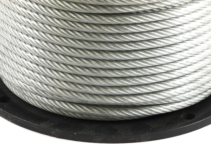 Forney 70453 Wire Rope, Vinyl Coated Aircraft Cable, 250-Feet-by-3/16-Inch thru 1/4-Inch