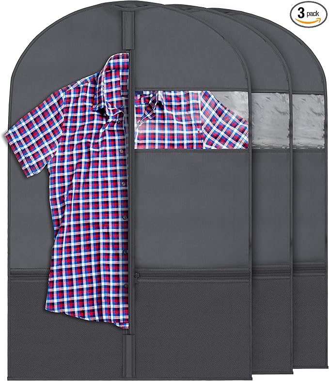 Plixio 36" Kids Garment Bags for Dance Costumes, Childrens Hanging Clothes, Uniform, Suits, Girls Dress Recital Outfit Organizer - Dance Garment Bags For Dancers with Zippered Pockets
