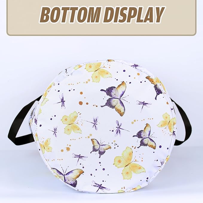 Butterfly Laundry Basket Colorful Animals Foldable Oxford Cloth Tote Bag Laundry Hamper Clothes Storage Bucket Organizer For Bathroom/Laundry Storage/Bedroom Storage Basket 17.7x13.7Inch