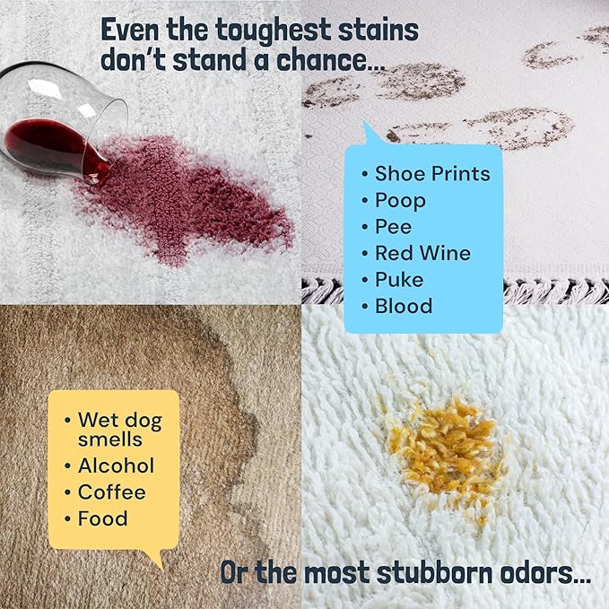 Sunny & Honey Carpet Cleaner Solution - Deep Stain Remover & Surface Deodorizer - Pet & Rug Cleaner - Upholstery Cleaning for Machine Use (128 fl oz, Fresh Summer Scent)
