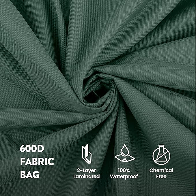 ZOBER Wide Christmas Tree Storage Bag - Maximum Accessibility - Fits 7.5 Ft Trees - 600D Oxford Fabric Christmas Tree Bag For Storage Box For Xmas - Strong Durable Straps & Handles - Card Slot - Green