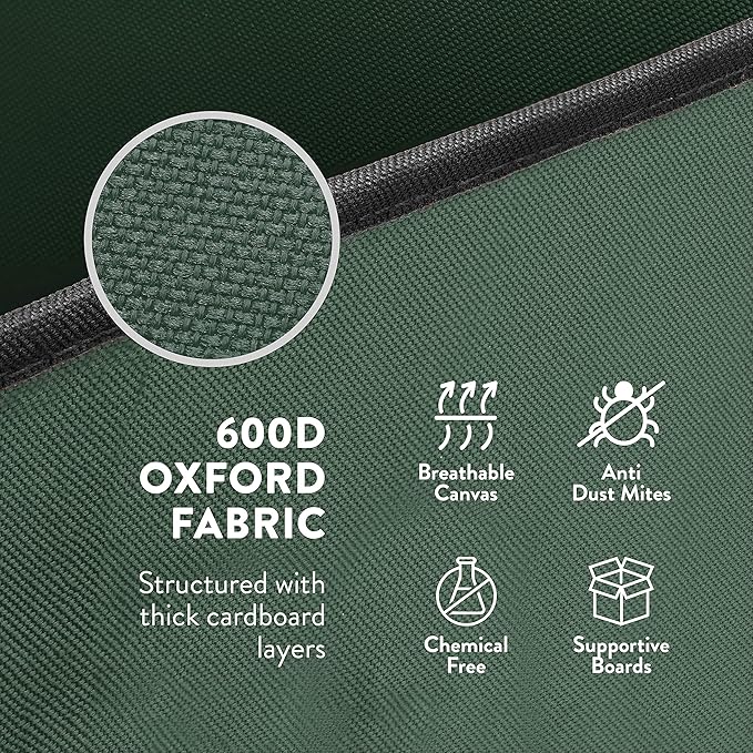 ZOBER Christmas Light Storage Reels - Christmas Light Organizer With 4 Plastic Wheels - Fits 200 Mini Lights Per Spool, Lights Storage - Strong & Durable Material - Stitched Reinforced Handles - Green