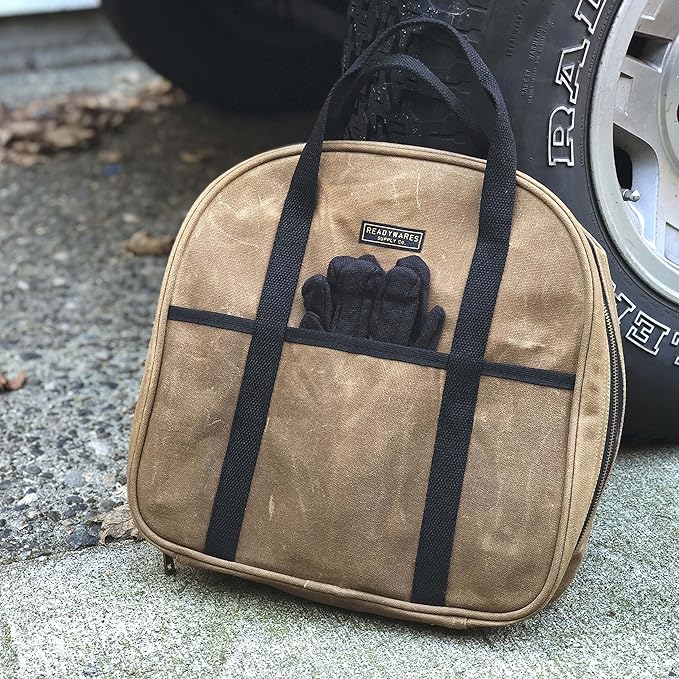Readywares Waxed Canvas Cable Bag For Jumper Cables, EV Charging Cables, Tow Straps and More